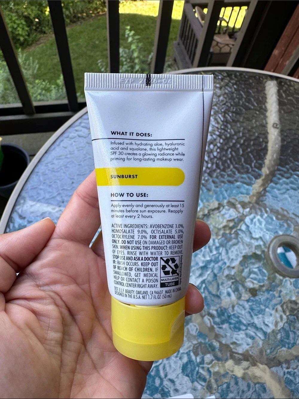 e.l.f. Skin Whoa Glow SPF 30 Sunscreen Primer in Yellow